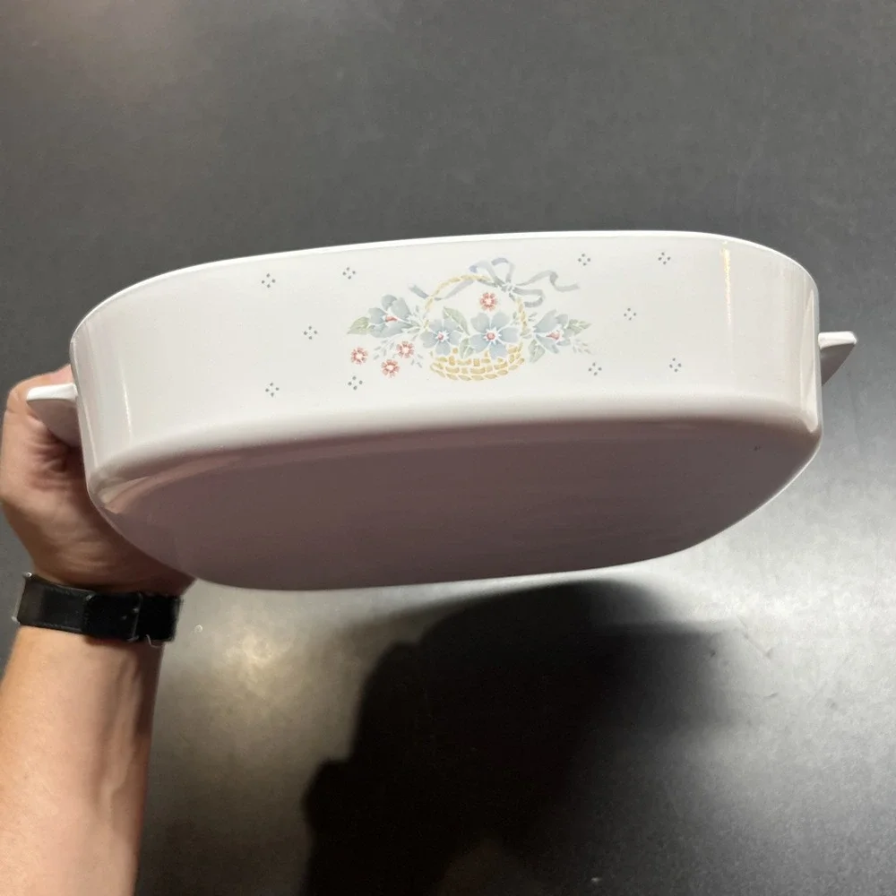 Vintage Corning Ware  A-1-B Country Cornflower Blue Ribbon 2.5L  Dish Cottage
